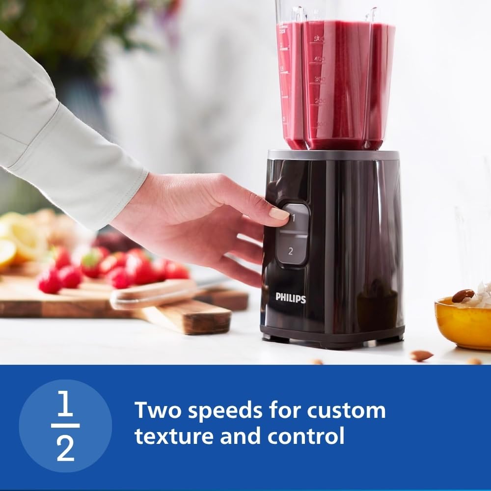 Philips HR2603/90 Mini Blender Mixer Grinder Smoothie Maker 350W Power 3-Jar Capacity